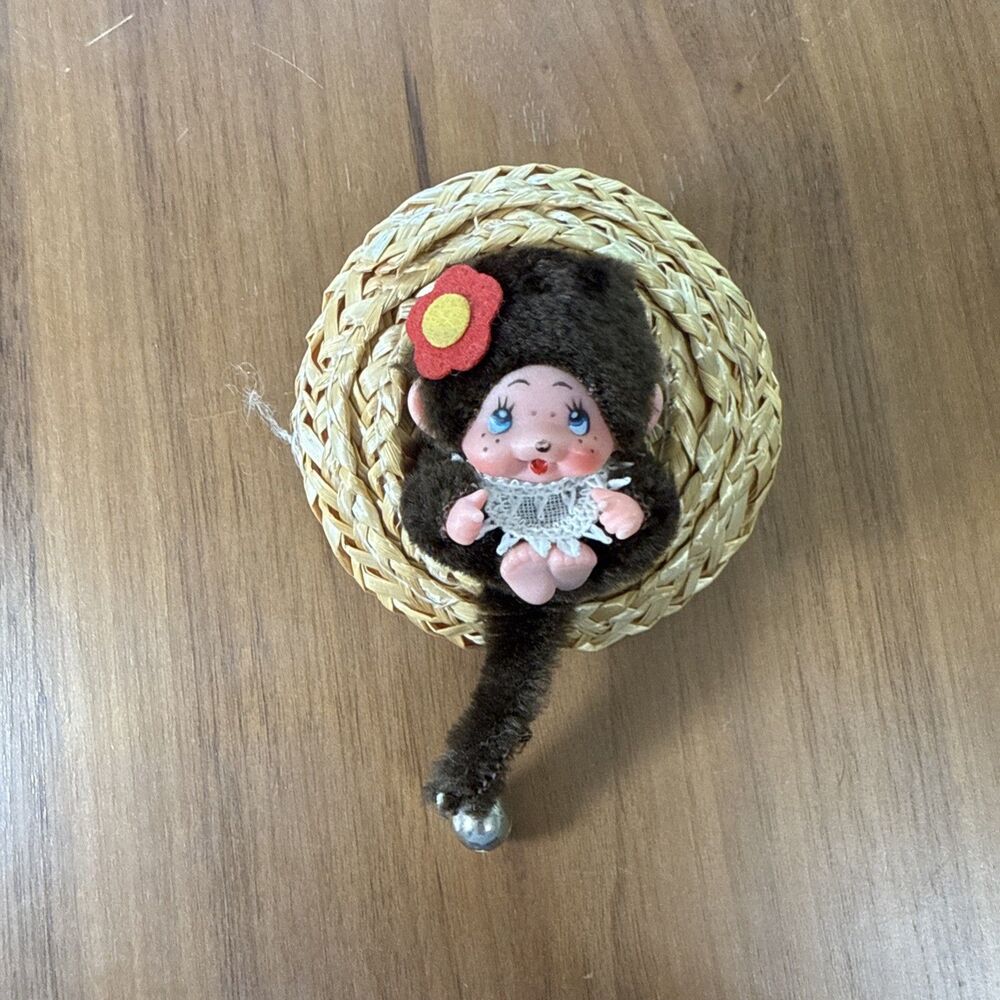 Vintage Sekiguchi Monchhichi Monkey Doll Sombrero Japanese